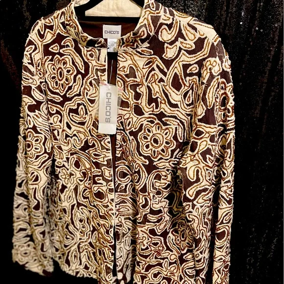 Chicos Beaded Jacket appliqué